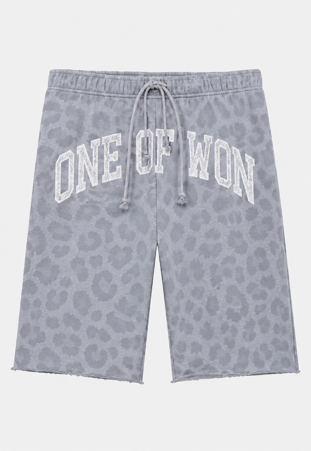 One Of Won GREY Leopard Sweatshorts