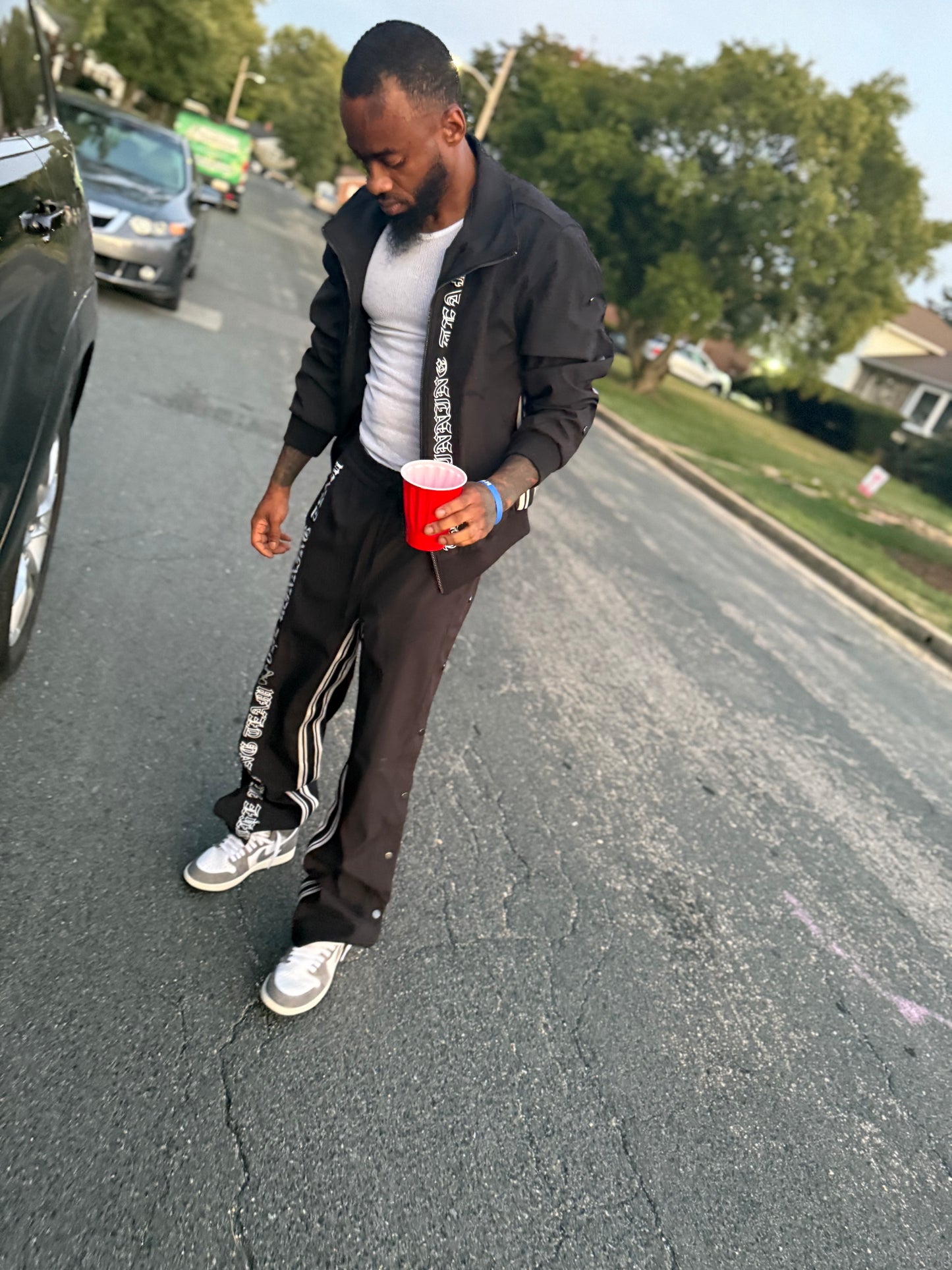 Luxury striped tracksuit