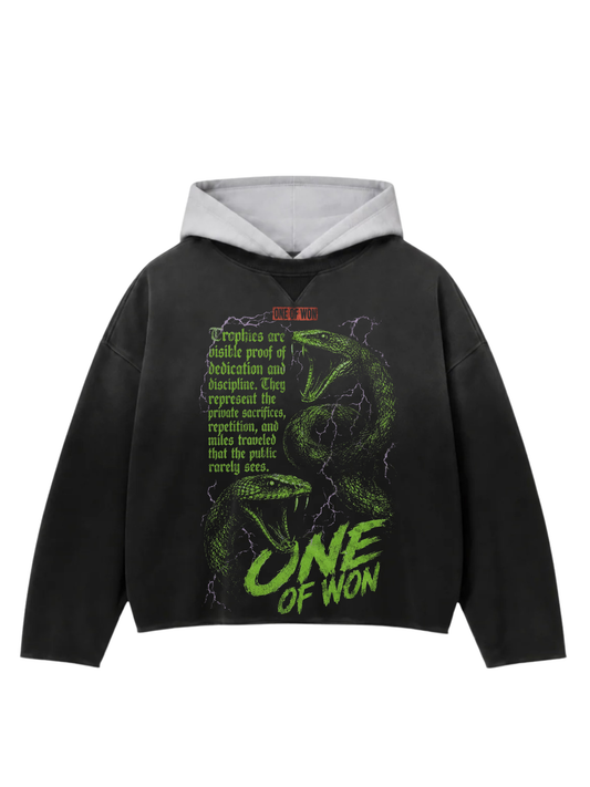 Win-nom two tone oversized hoodie